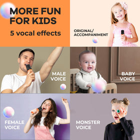 YLL mini karaoke orange LED lighting synced with rhythm for parties