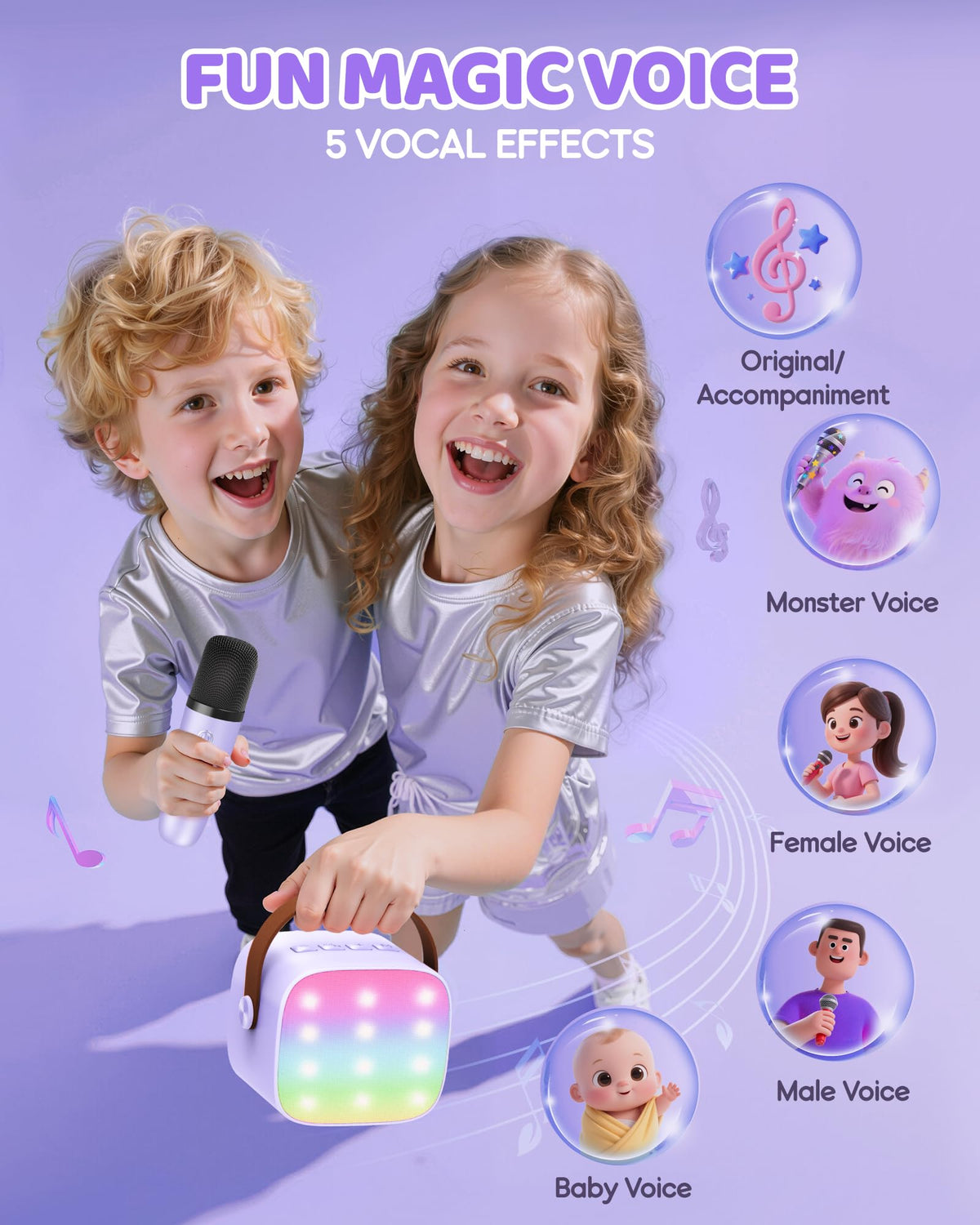 LED rhythm lights enhance party atmosphere during singing