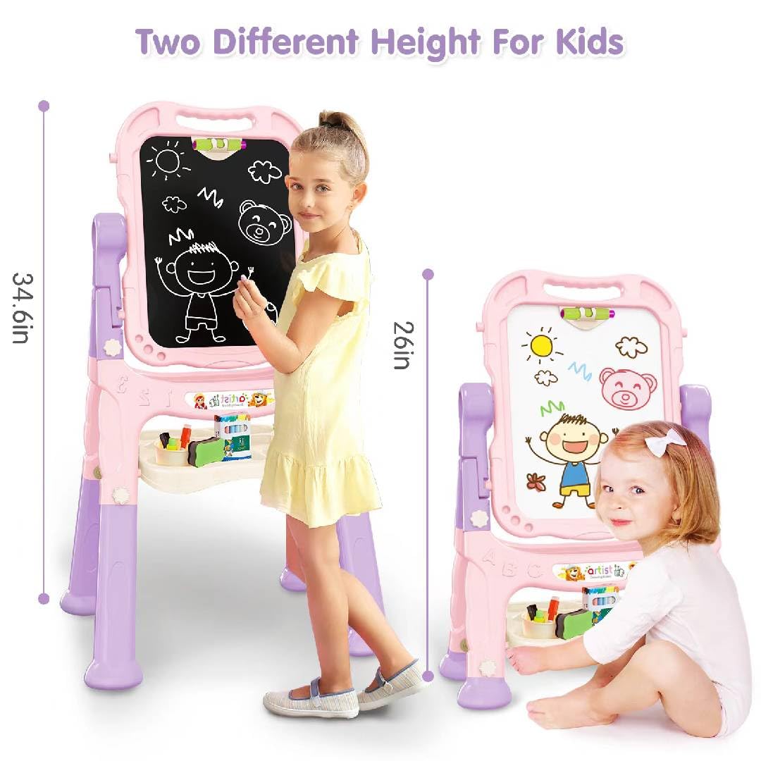 Ylovetoys Art Easel with paper clip and magnetic board for quick attachments