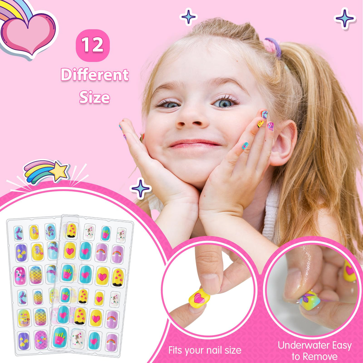 DIY decorative confetti from Ylovetoys for sparkle nail art