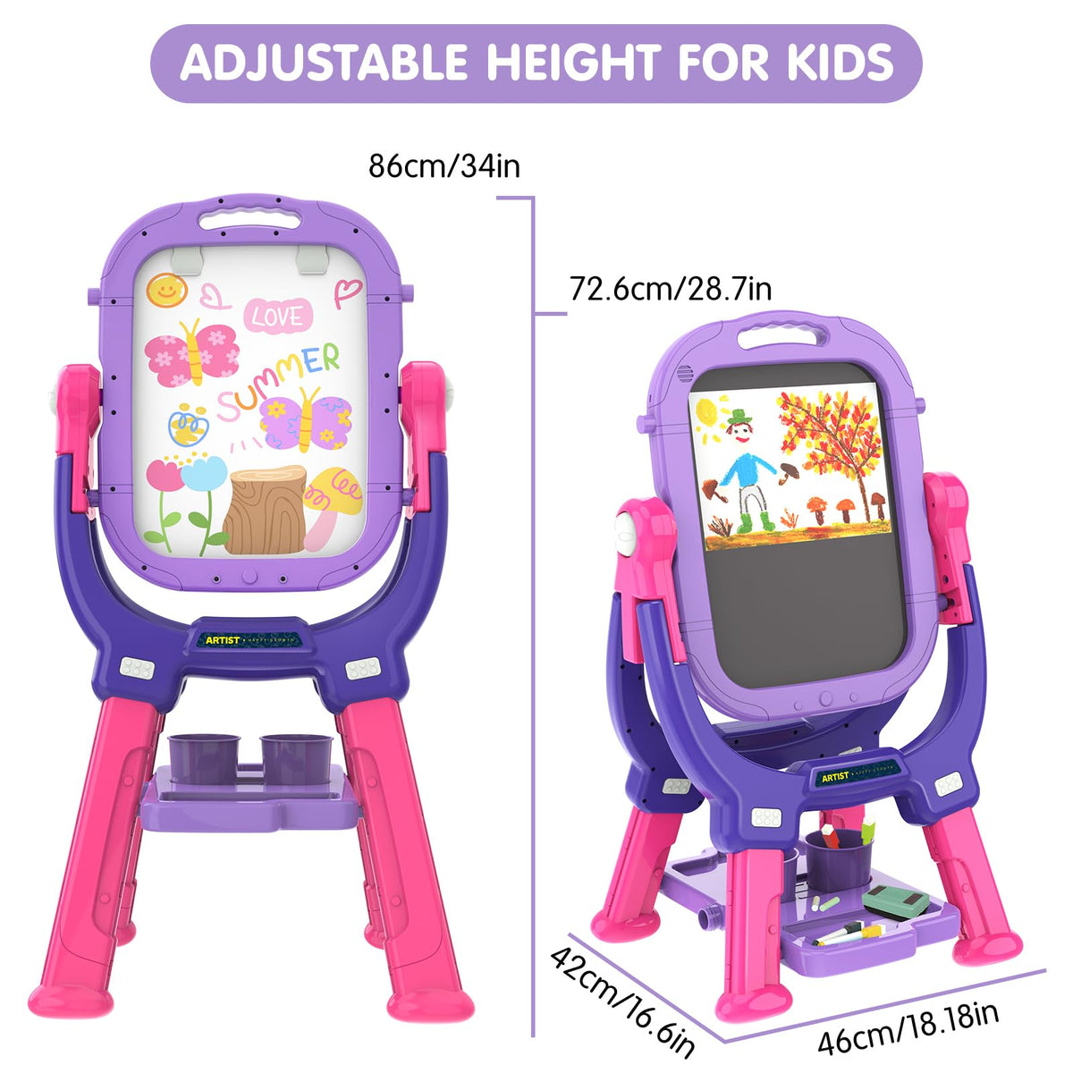 Ylovetoys easel uses safe PP material for everyday art sessions.