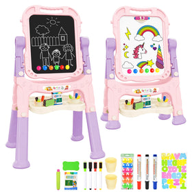 Ylovetoys Kids Art Easel with double-sided surfaces for versatile painting and drawing