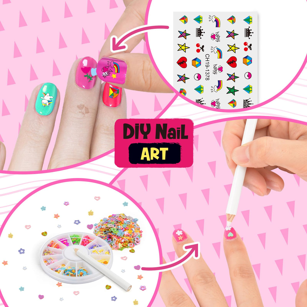 Ylovetoys press-on nails in two packs for quick designs