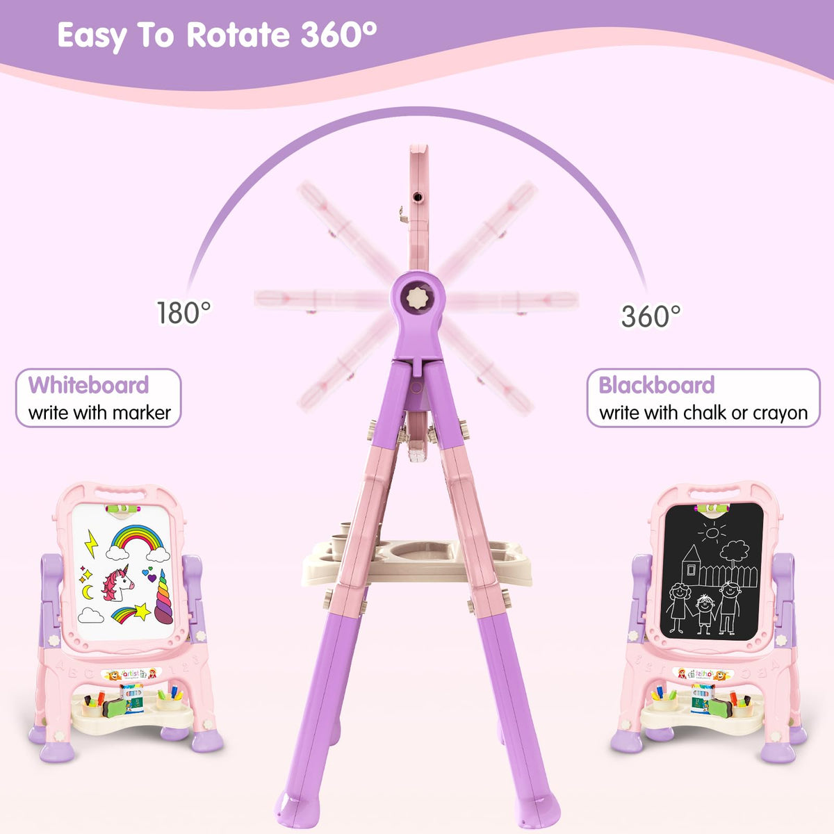 Ylovetoys Safe PP-material easel with rounded corners
