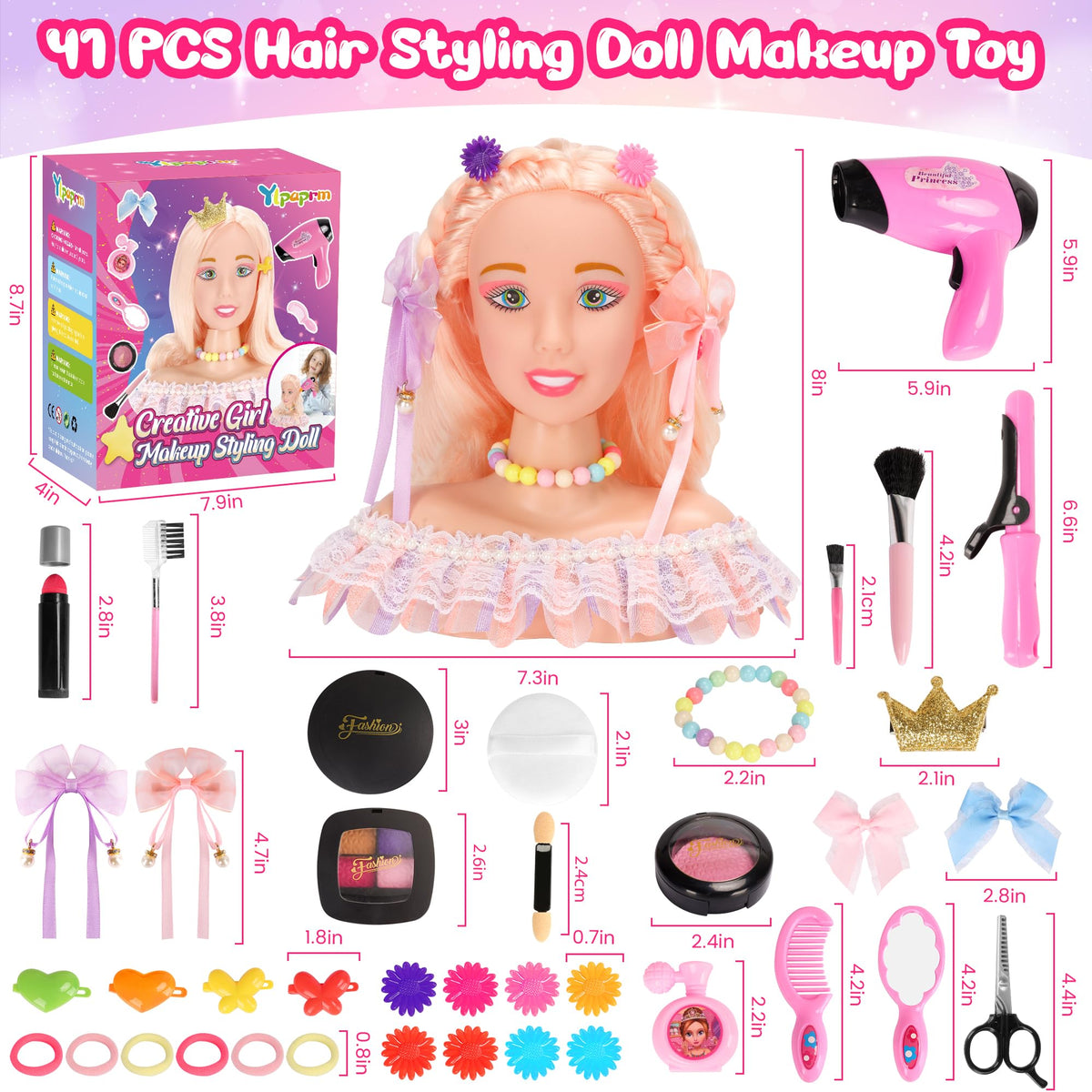 Ylpaprm doll curling iron adds versatile hairstyle options