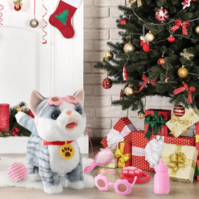 Ylpaprm gray walking cat toy accessories box included.