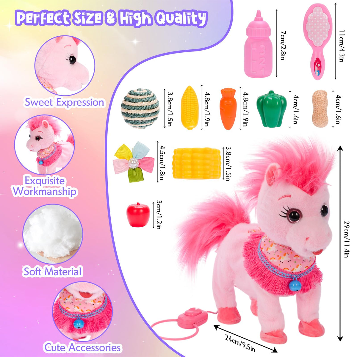 Ylpaprm soft plush material feels cuddly and child-friendly