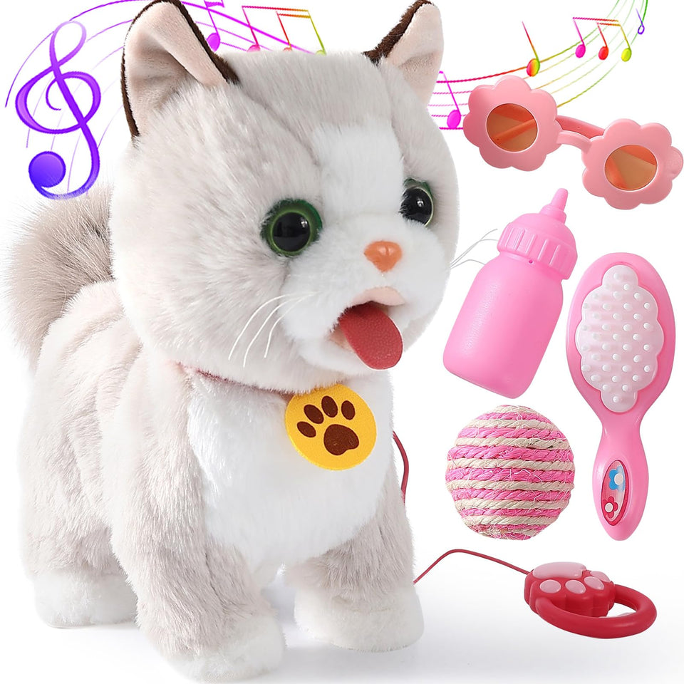 Ylpaprm Walking Cat Set boxed with accessories for imaginative pretend play.