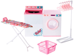 YMCtoys ironing board with floral cover for tidy folding fun