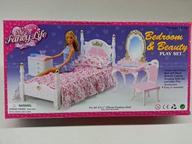 YMCtoys My Fancy Life vanity table with mirror for organized beauty play and pretend routines.