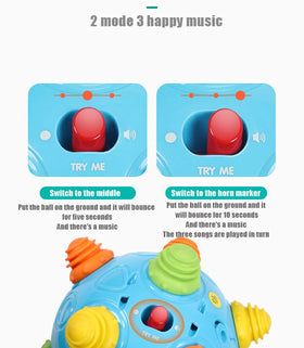 YMDLY Toys Baby move and crawl toy engages senses with bouncing action.