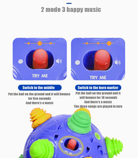 YMDLY Toys rattle ball grasping in colorful textures aids grip.