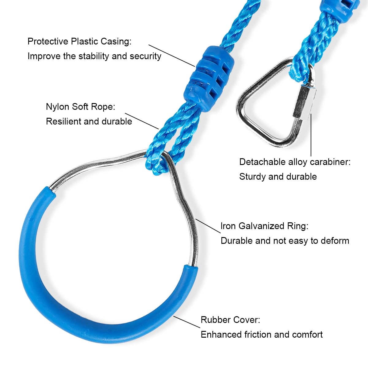 Ymeibe Ninja Rings six-color set adds vibrant, color-coded obstacle routes.