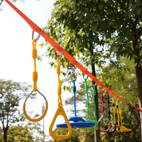 Ymeibe Ninja Rings ideal for poolside or backyard family fun.