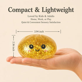 YMLTP Glitter Dumpling Squishy gift-ready packaging ideal for gifting and display.