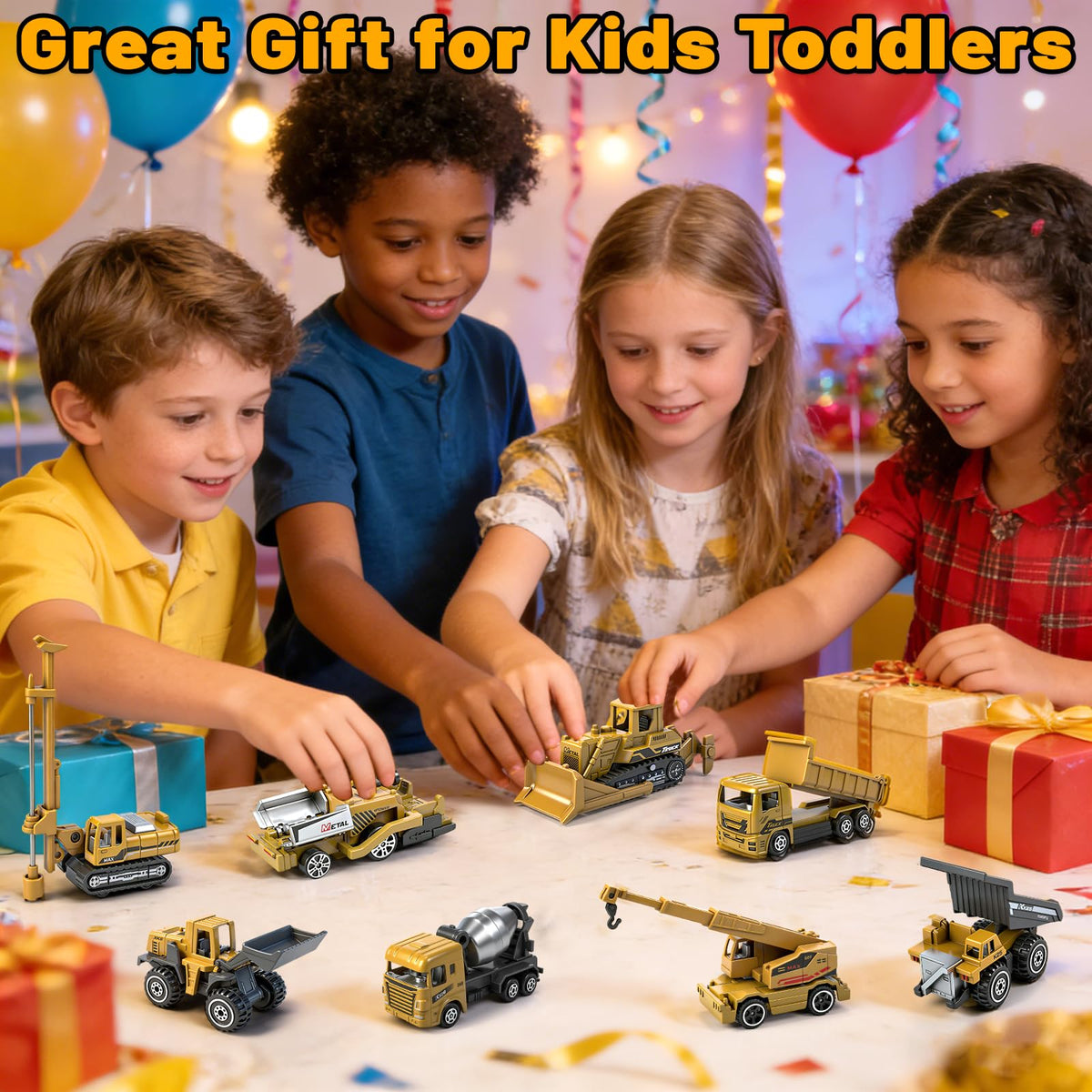 Ynanimery crane diecast toy promotes coordination during stacking play