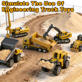 Ynanimery 12p diecast mixer toy engages kids during sandbox sessions with realism