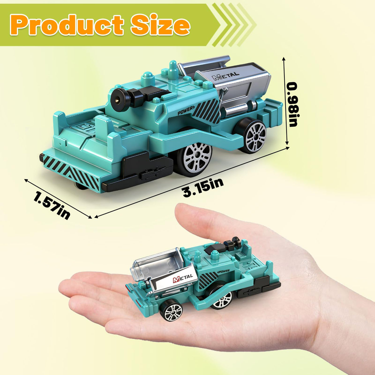 Ynanimery diecast dump truck toy supports outdoor sandbox adventures.