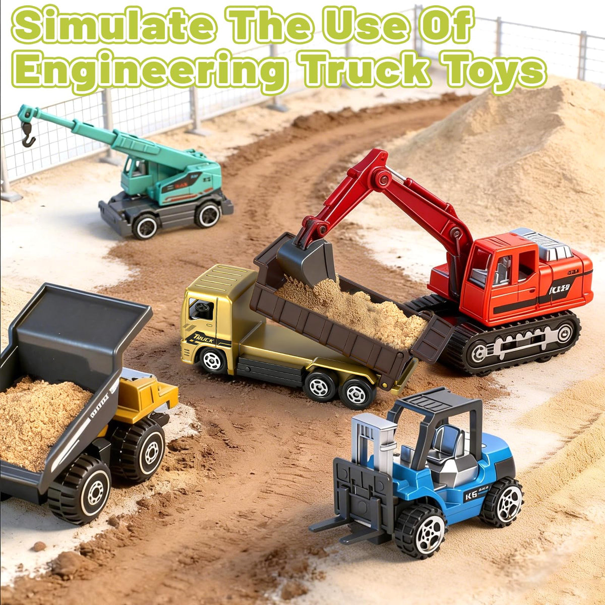 Ynanimery diecast mixer truck toy enables realistic construction play.