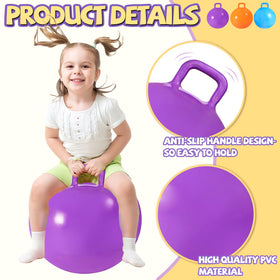 Ynanimery 22-inch bouncing ball with orange handle supports family games and workouts