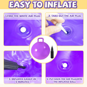 Ynanimery bouncing ball used in balance challenges and party games