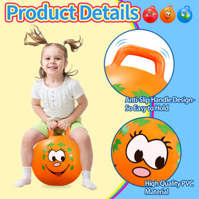 Ynanimery three-pack bounce balls in red, blue, orange for vivid, engaging play.