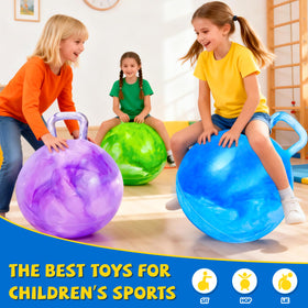 Ynanimery bouncy ball with handle design improving grip for kids
