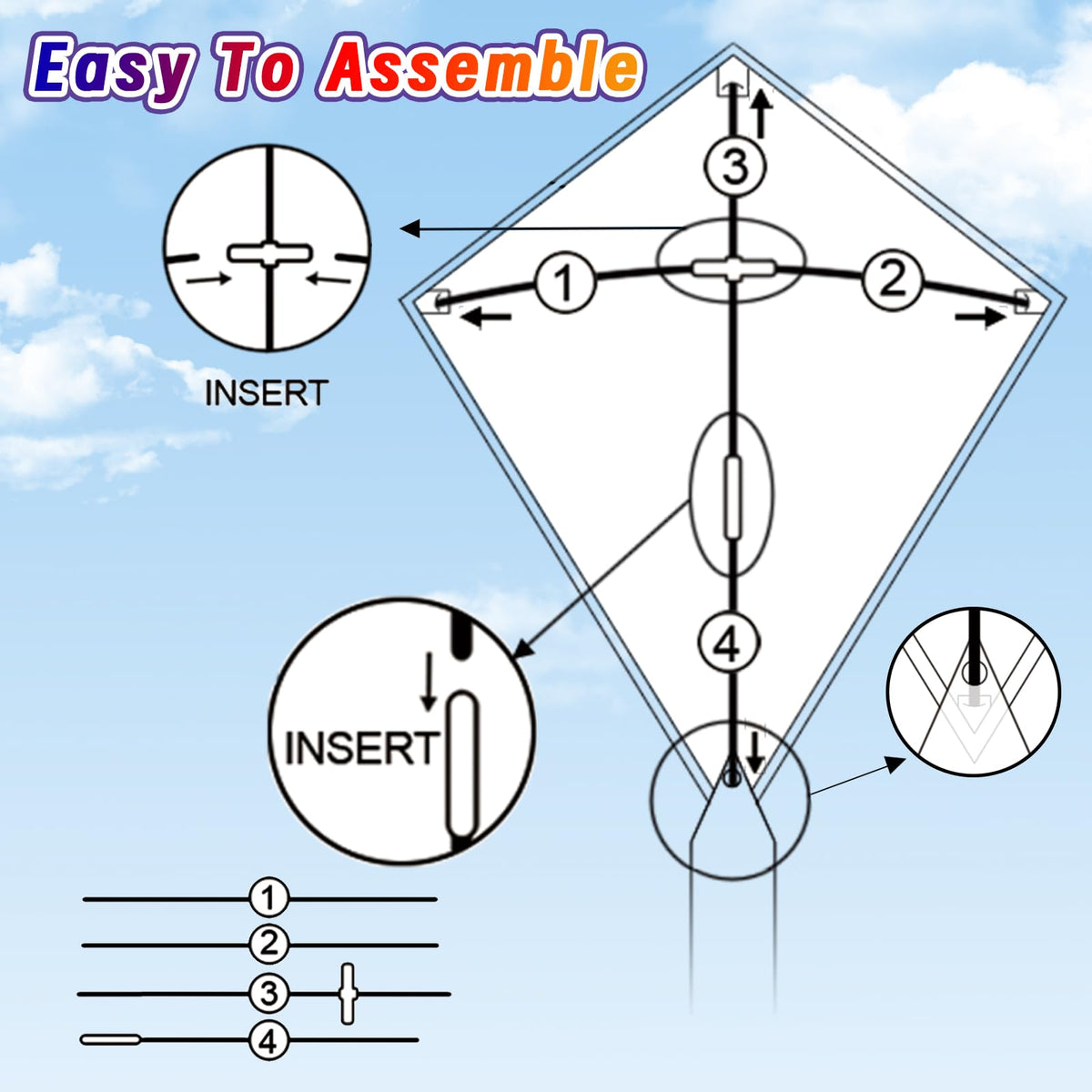 Ynanimery kite flies smoothly in light wind for beginners.