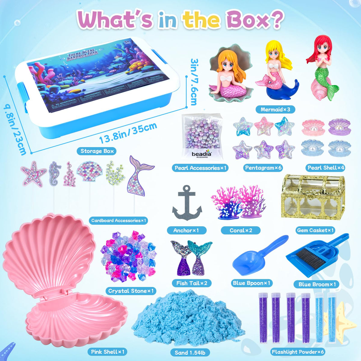 Ynanimery Coral and Glitter accessories add color and texture to sensory scenes