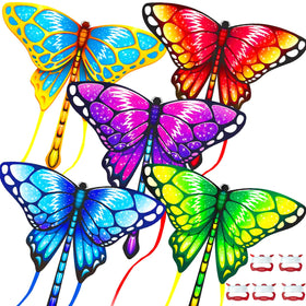 Ynybusi butterfly kite in flight delivering vivid, eye-catching beach fun.