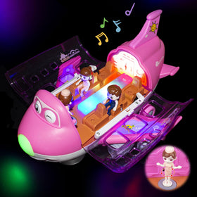 Ynybusi pink airplane toy landing takeoff action encourages motor skills