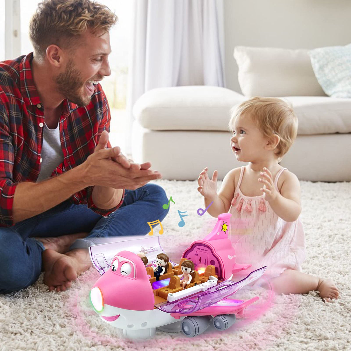 Ynybusi pink airplane toy 360 degree rotation sparks imaginative storytelling