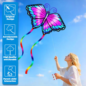 Ynybusi rainbow kite dancing in light wind for family joy.