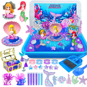 Ynybusi Mermaid Paradise sensory bin with unicorn magic sand for imaginative play