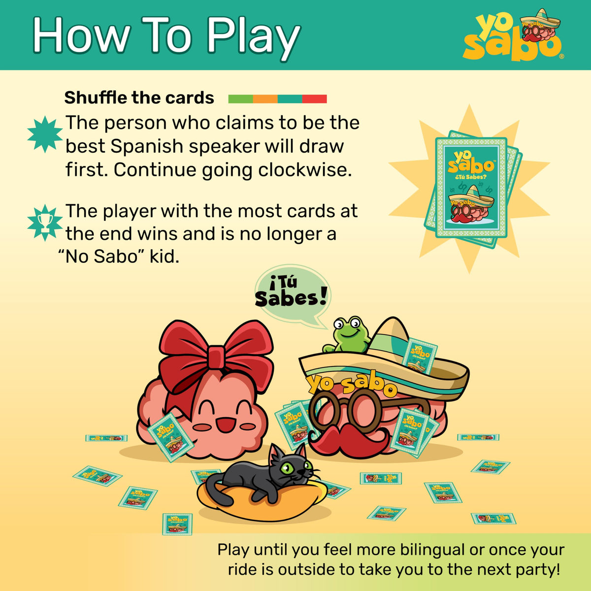Yo Sabo Edition 1 Chancla challenge cards spark laughter and lively play.