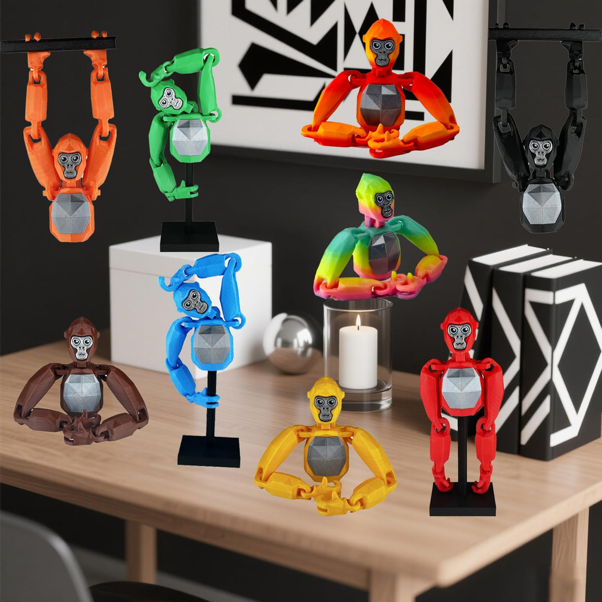 Yobbogo Monkey Tag Model desk scene with accessories inspires creativity.