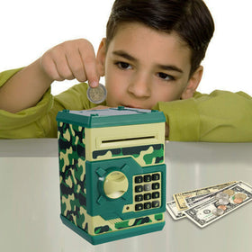 Yoego Kids Money Bank coin capacity up to 600 coins for easy savings.