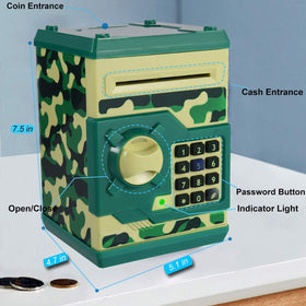 Yoego Money Bank automatic paper money scroll in action supports quick deposits.