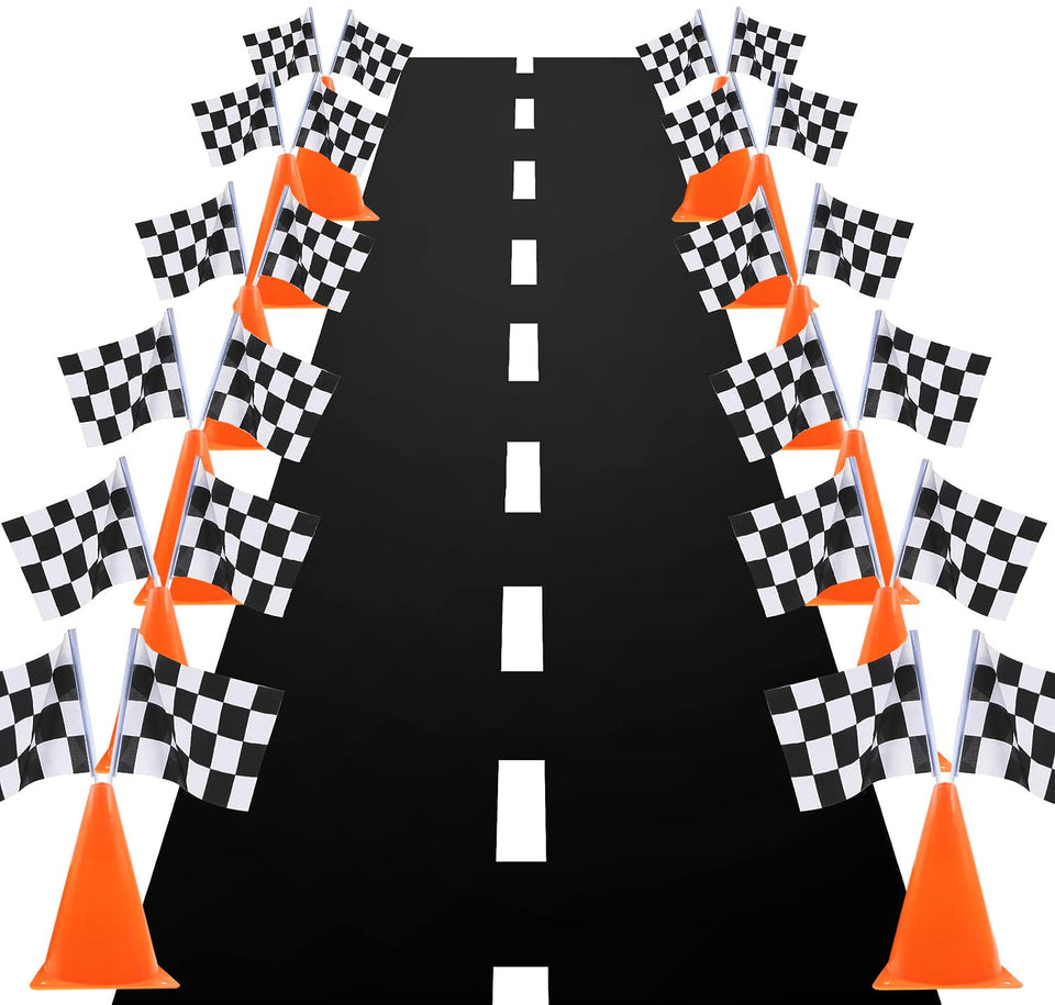 YOELVN orange traffic cone with hole for flag insertion and high visibility.