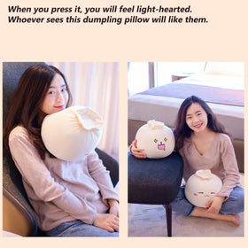 Yoholto Dumpling Plush on office desk, gentle buddy during breaks