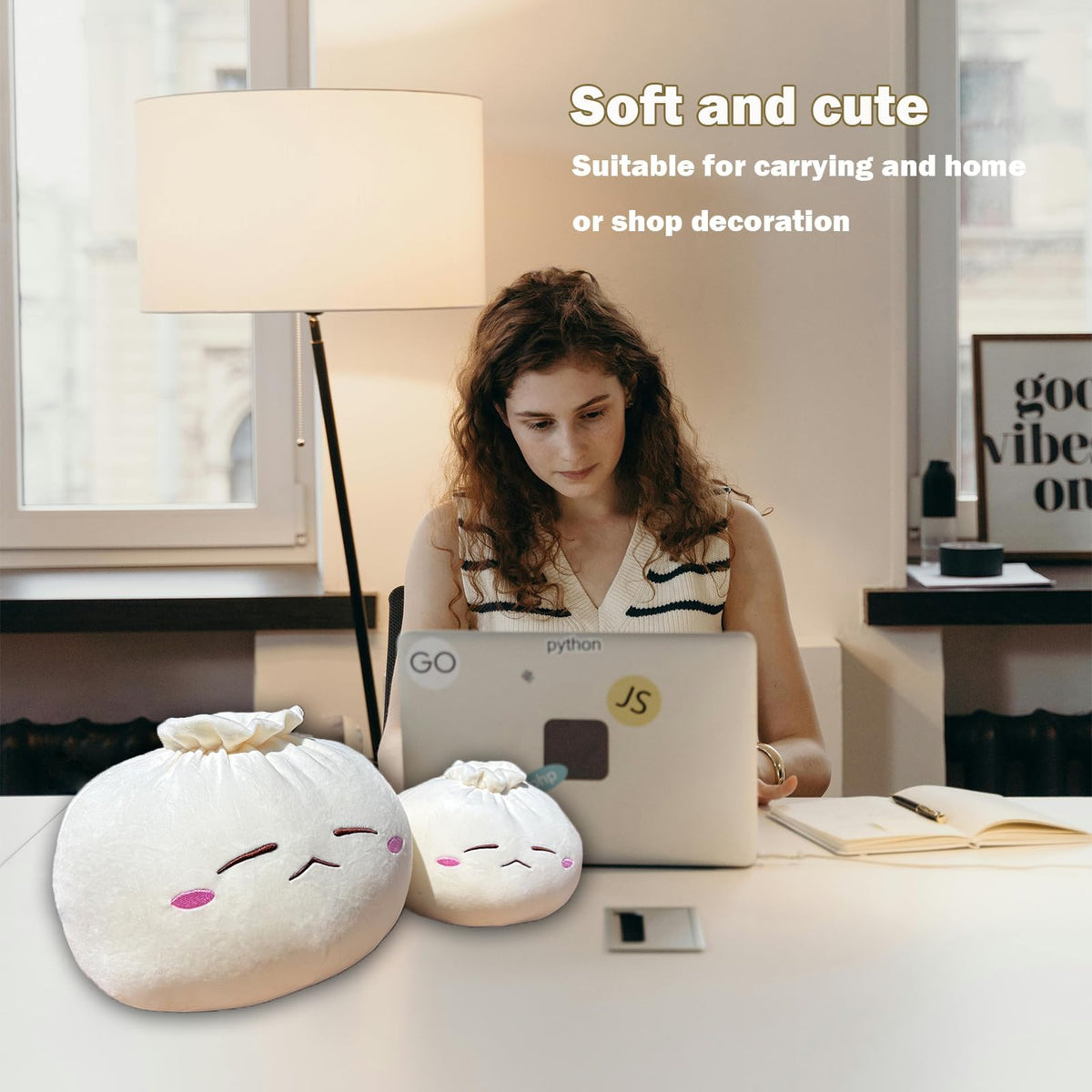Yoholto Dumpling Plush Pillow cozy decor accent for living spaces