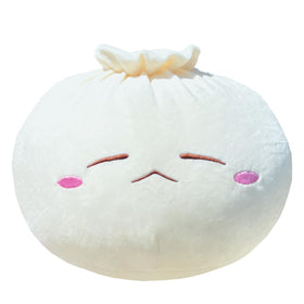 Yoholto Dumpling Plush Pillow front view shows cute embroidered face for cozy decor