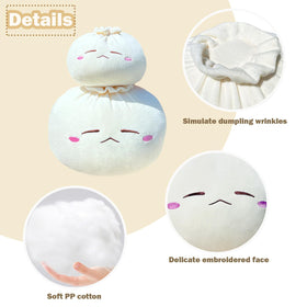 Yoholto Dumpling Plush Pillow side view highlights plump body and soft fabric