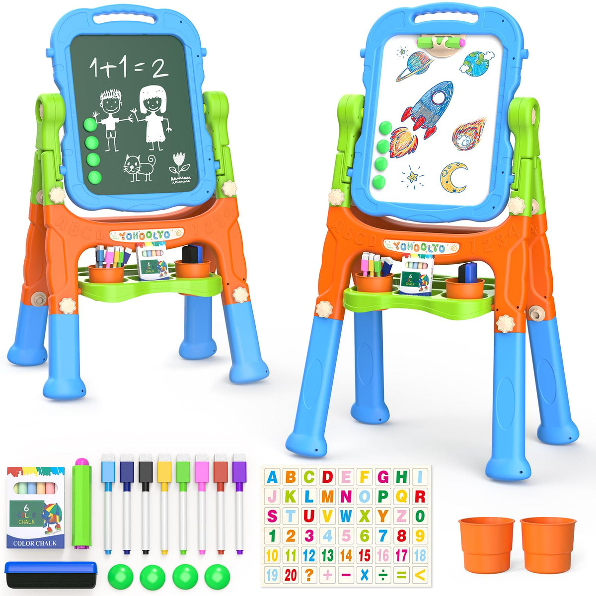 YOHOOLYO compact design fits on desks and small play spaces.