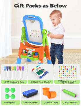 YOHOOLYO foldable easel stores flat to save space when not in use.