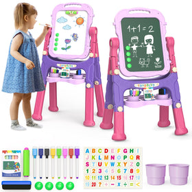 YOHOOLYO Kids Easel 360° rotation view showing versatile play angles