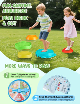 Colorful rainbow crab design playset ready for indoor or outdoor fun