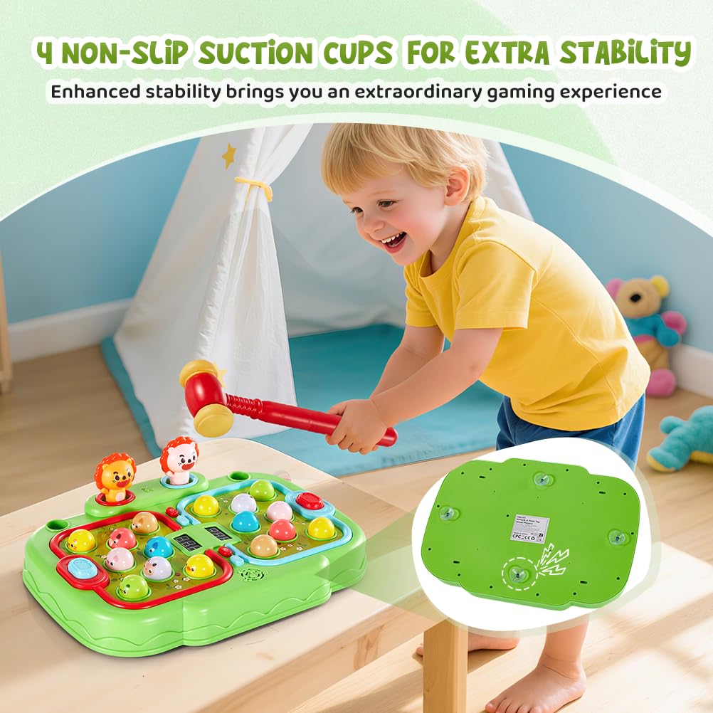 YOHOOLYO stable base with suction cups keeps play stable.