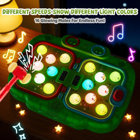 YOHOOLYO Whack A Mole sound and light effects captivate kids and sustain attention.