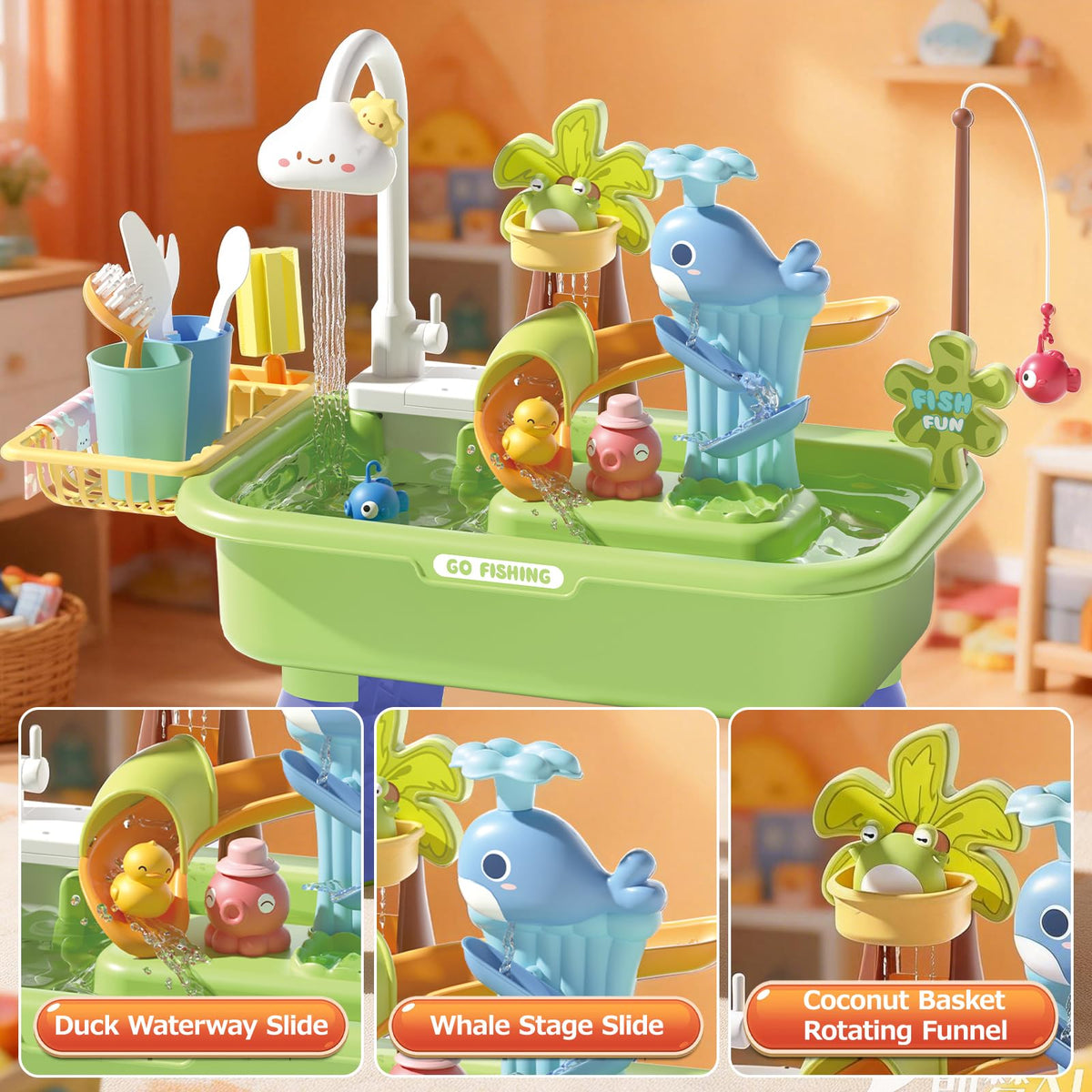 YOKISS 22-piece accessory set with cleaning tools for imaginative play